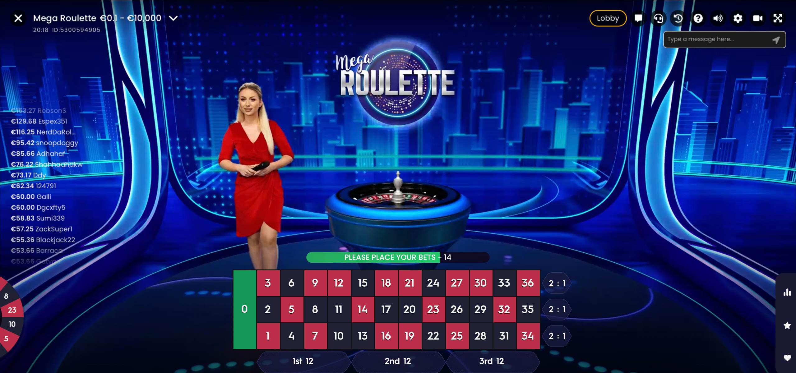 Mega Roulette, live casino game show designed by Ozan Can Çiçek