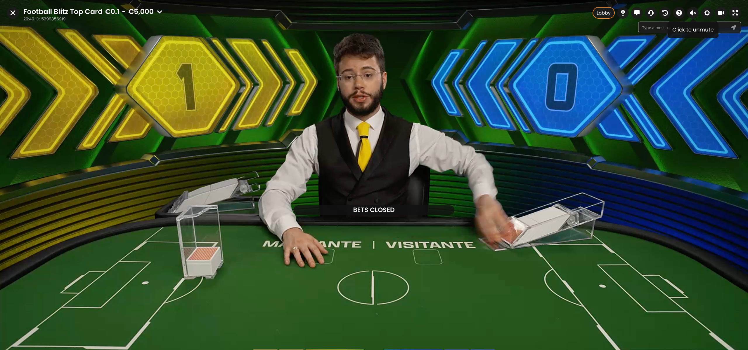 Sports Blitz Top Card, live casino chroma studio designed by Ozan Can Çiçek
